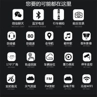 凌度(BLACKVIEW)新款行车记录仪双镜头高清夜视360全景导航测速电子狗一体机 黑色 套餐五