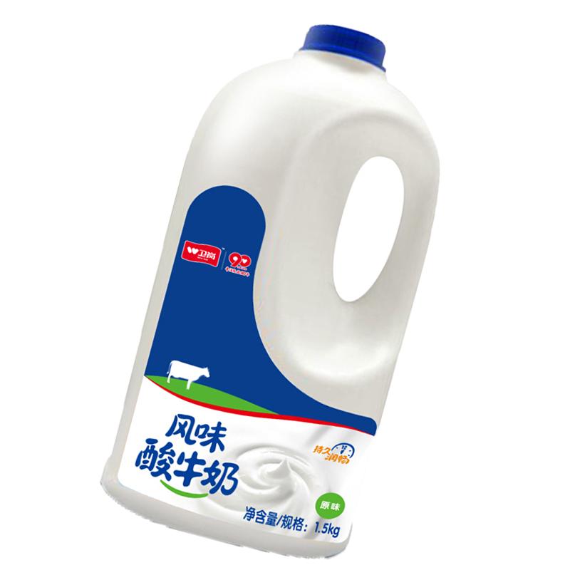 卫岗原味酸牛奶家庭装桶1.5L
