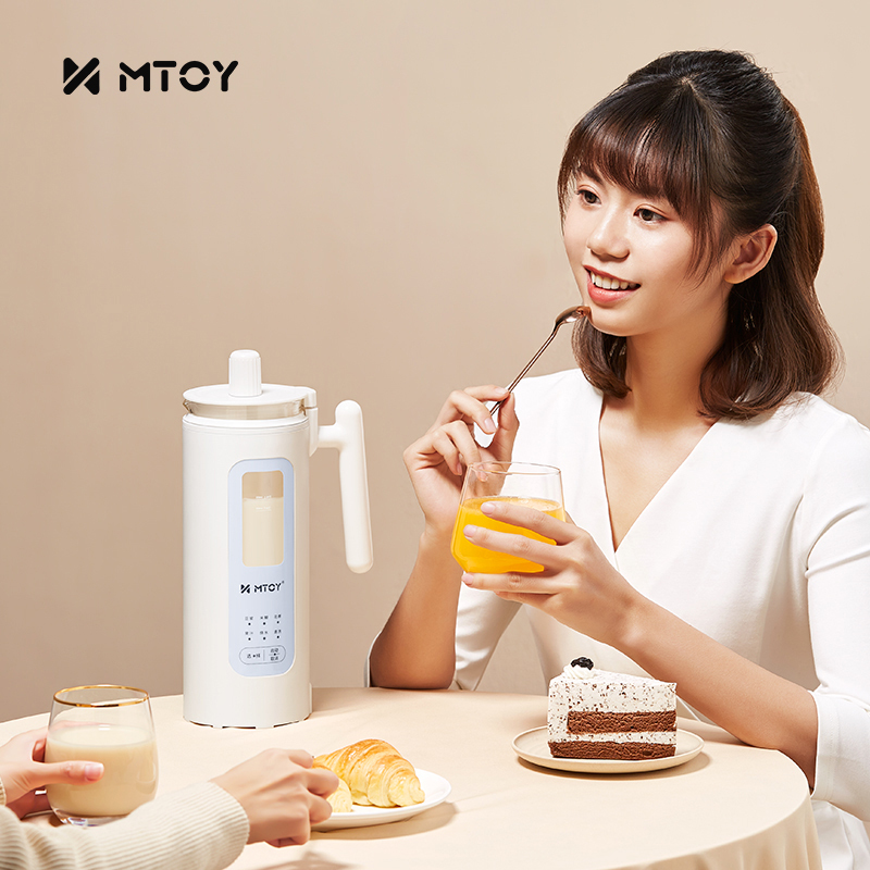 MTOY 迷你豆浆机静音破壁机免滤便携式 全自动加热M-J350