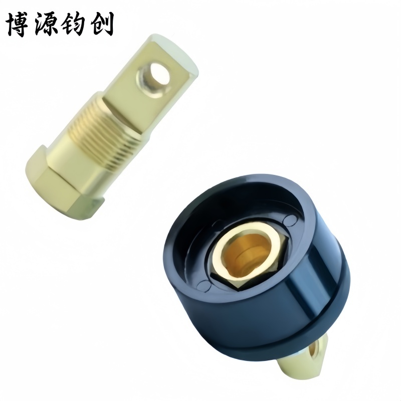 博源钧创 电焊机快速接头 DKJ10-25 38mm 黑色插座 个高清大图