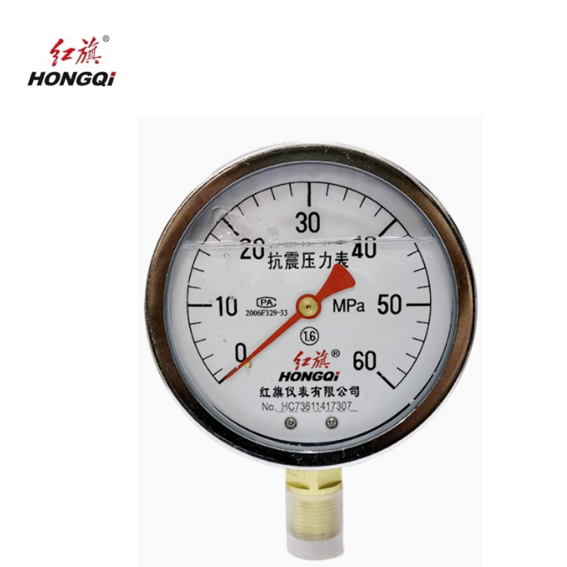 红旗 耐震压力表定制检测款 YTN100 0-60MPA 块高清大图