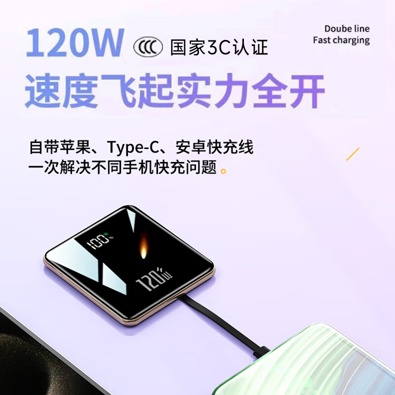 Only&Home 超薄120w快充移动电源 HW01 BJDT高清大图