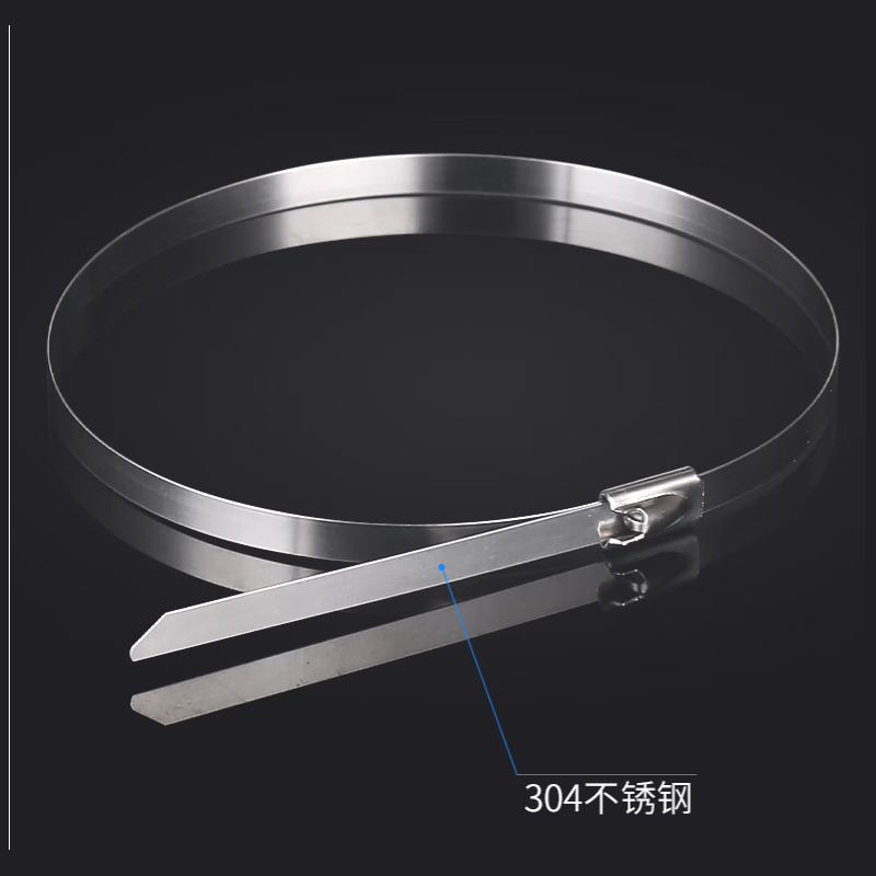 杜轲 DK79L 不锈钢自锁式扎带金属卡扣固定钢带-7.9×1000mm 单位:条高清大图