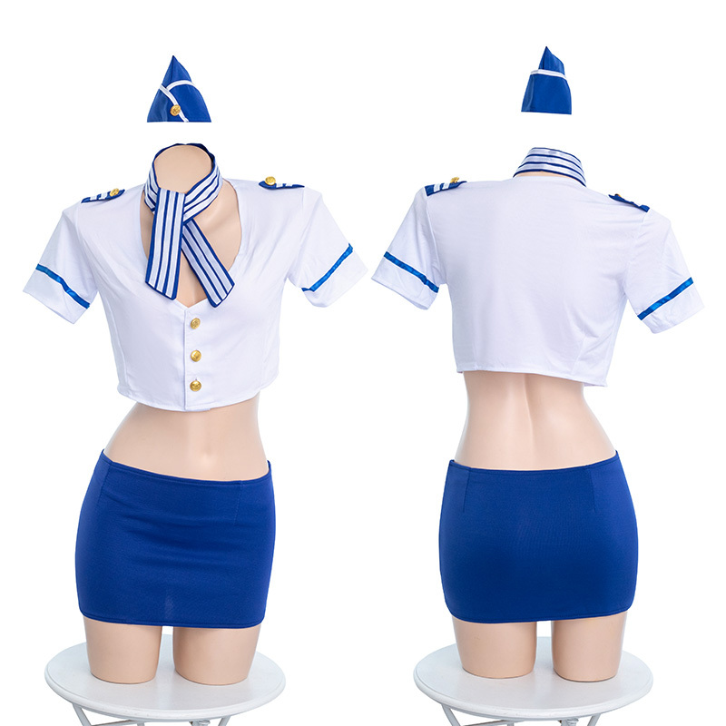霏慕大码情趣内衣性感水手教官空姐包臀制服角色扮演套装女式情趣睡衣V领睡衣女士成人用品7944高清大图