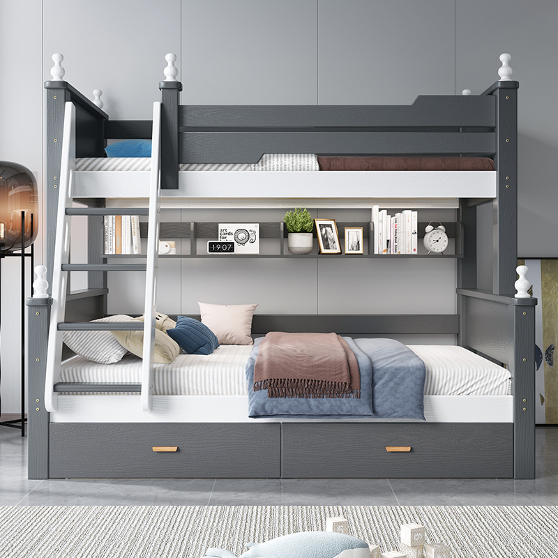 欧梵森 上下铺简约双层床实木高低床多功能小户型上下床两层子母床