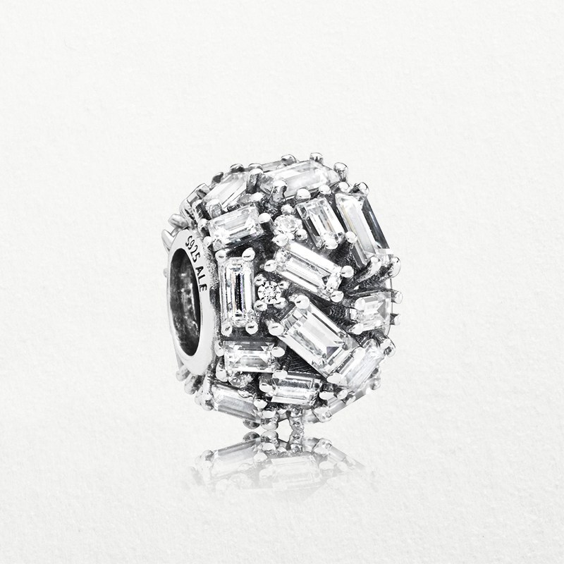 PANDORA潘多拉 925银串饰优雅冰晶 797746CZ 797746CZ可搭配手链项链
