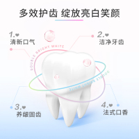 冰泉口香糖味牙膏口腔双重薄荷味清新口气无氟亮白香氛口腔男女成人家庭装100g