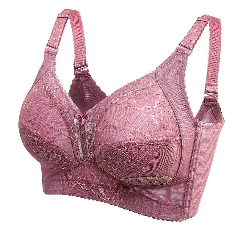 无钢圈大胸显小神器全罩杯文胸超薄胖mm缩胸内衣女夏 金色 金肤色 80c