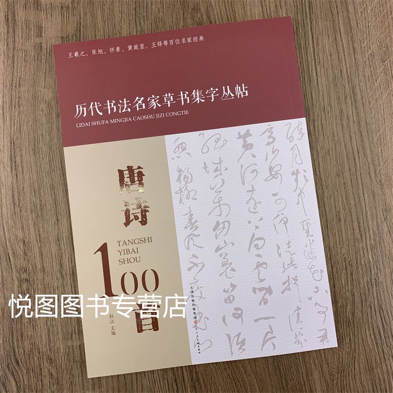 套装全4册 [正版]全4本宋词100首 唐诗100首 对联100副 名句100句 历代书法名家草书集字丛帖杜江主编王羲之