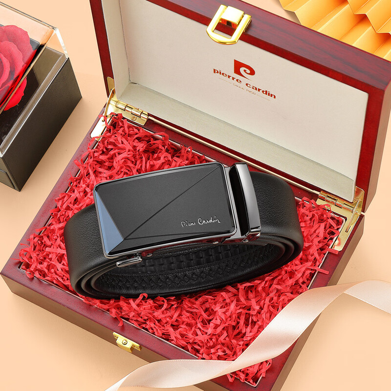 皮尔卡丹(pierre cardin)新款休闲男式自动扣皮带W42814061-13A 黑色