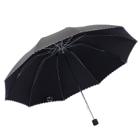 天堂伞 3311E黑丝升级 双人晴雨伞黑色（单位：把）
