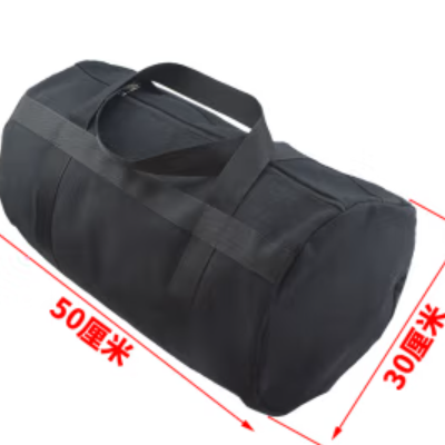 册宣 圆形包50*30(黑色) 加厚帆布工具包 工具袋 手提袋 工具收纳袋 五金工具提包 电工包