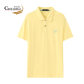鳄鱼恤 CROCODILE 夏季新品男装时尚休闲纯色舒适透气短袖polo衫 发顺丰 BA-52169 053中黄色 XXL