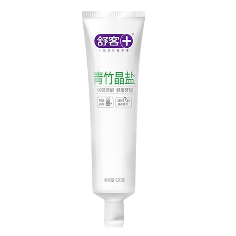 舒客舒克青竹晶盐牙膏120g 美白去口臭去牙渍清火护龈清新口气