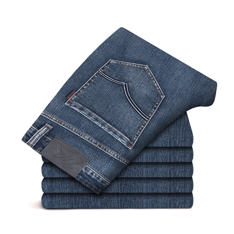 常规加绒可选男士冬季牛仔裤新款宽松弹力百搭时尚轻奢直筒裤_55813 9116雅灰蓝常规 33（2尺6）150斤