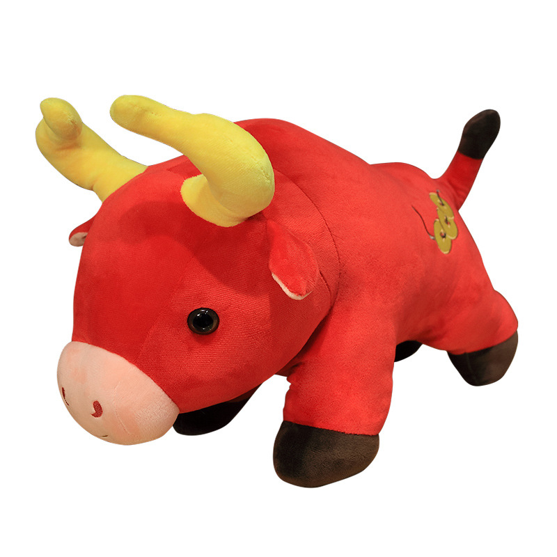 大公牛仔玩偶仿真红牛年吉祥物 80cm