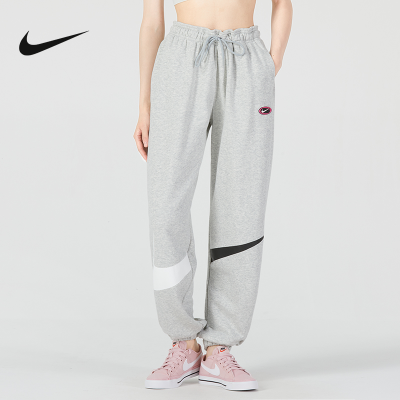nike耐克女裤休闲裤2022夏季新款灰色跑步运动裤长裤子dx6295-050