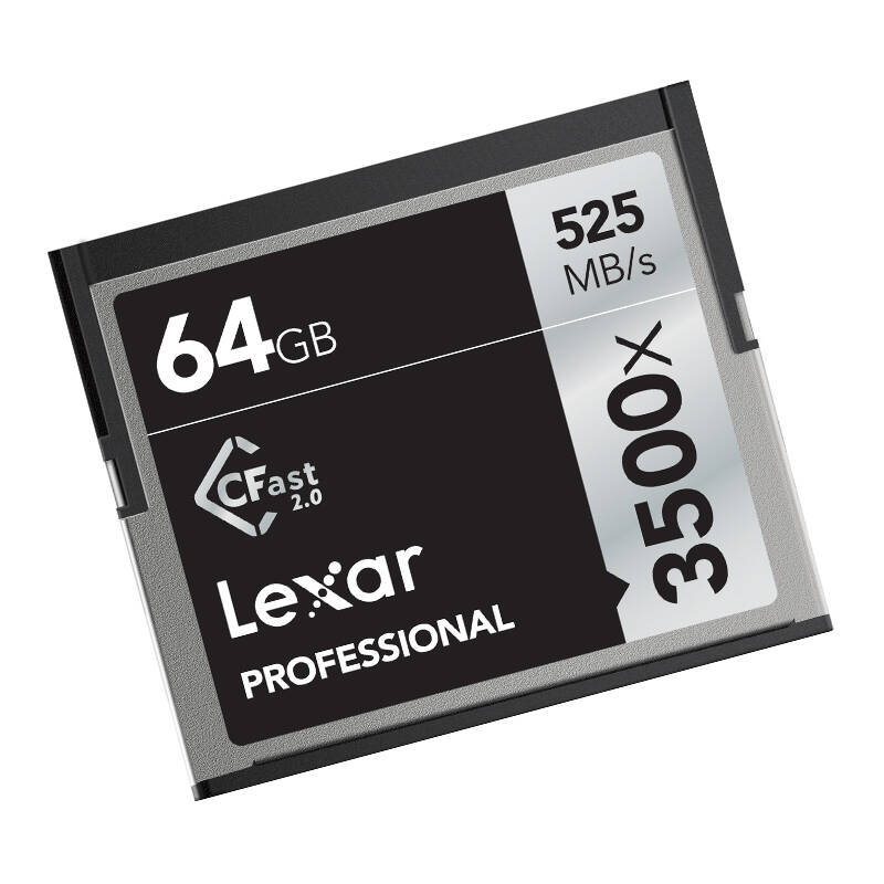 雷克沙(Lexar)64GB CFast 2.0卡 3500X读525MB/s写375MB/s单反相机内存卡摄像机存储卡高清大图