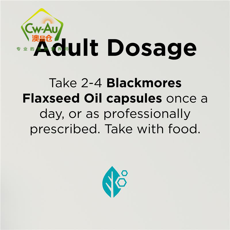 效期至27年6月 Blackmores 澳佳宝 亚麻籽油软胶囊 100粒 含OMEGA3,6,9 澳洲进口