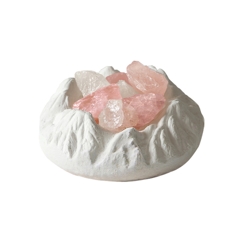臻远 香薰晶石火山套装开普敦粉水晶 白桃乌龙(含10ml精油) ZY-ZGTT-50 套
