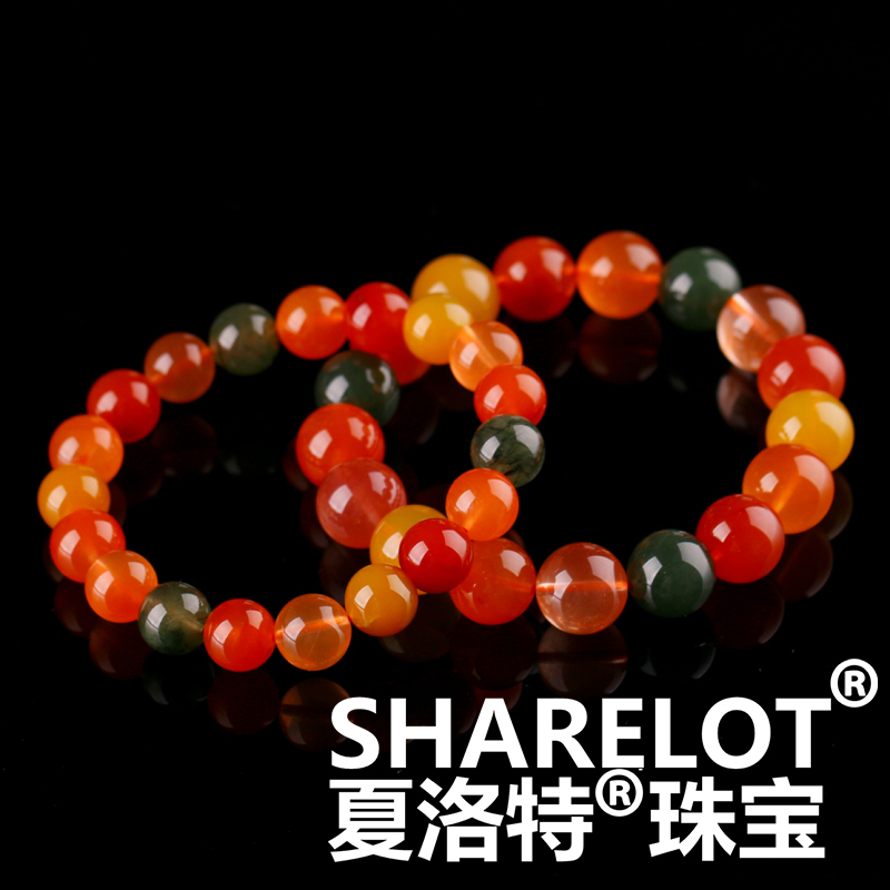夏洛特天然水晶 福禄寿手串彩色水晶单圈手串时尚饰品