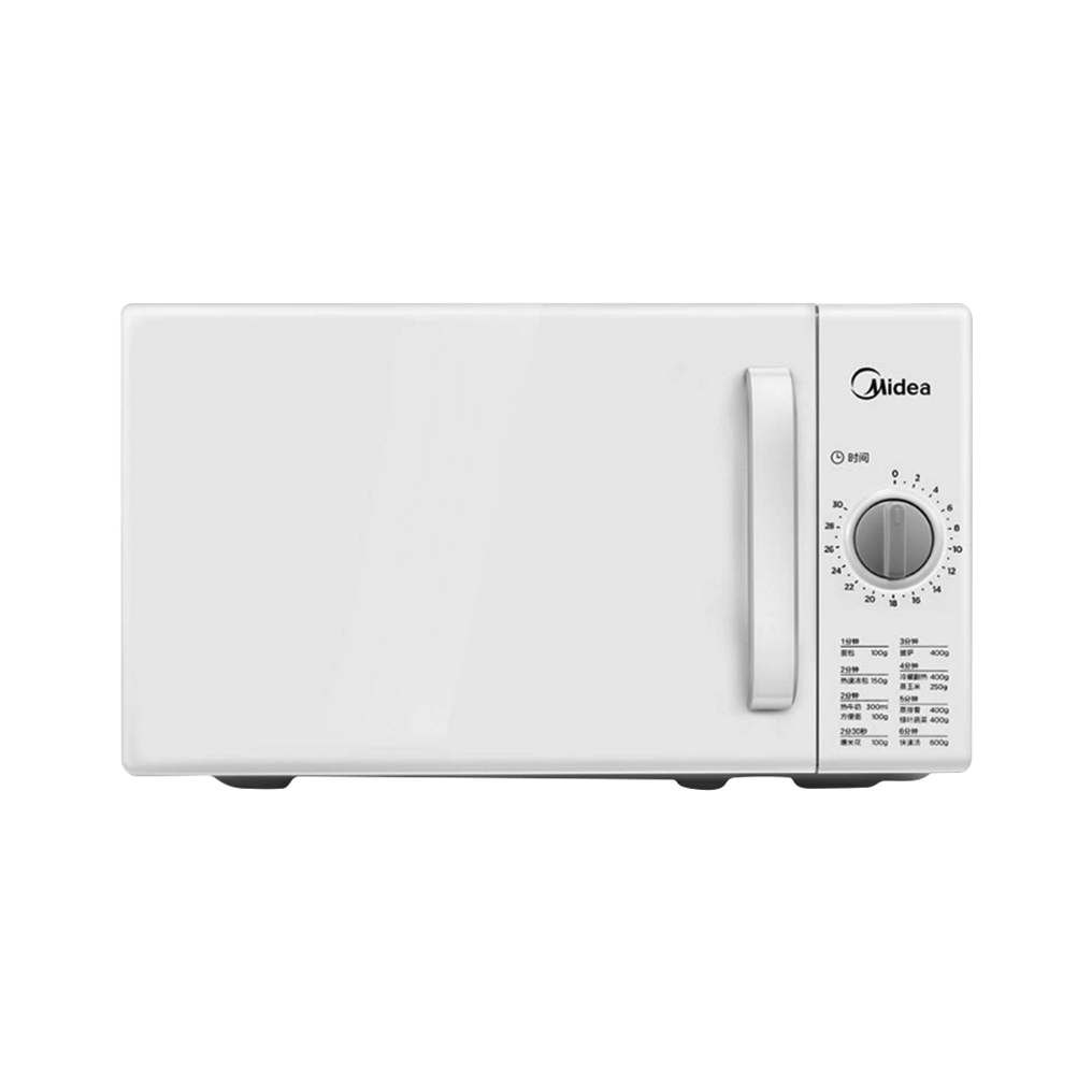 美的(Midea)快捷家用微波炉家用小型迷你360°转盘加热旋钮操控易洁内胆时间调节20升(PM2000)高清大图