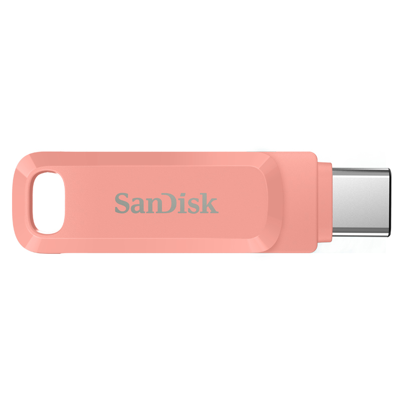 闪迪(Sandisk)64GB U盘 至尊高速酷柔Type-C接口手机电脑两用双接口OTG内存扩容 粉色