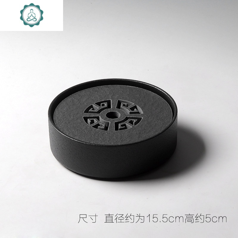 陶瓷石制茶盘小茶盘干泡盘迷你储水式托盘茶海台功夫茶具圆形 封后 八阵图(大)性价比高送巾、笔