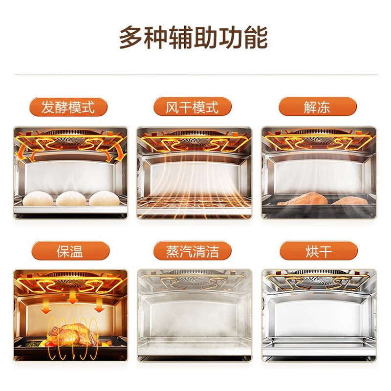 苏泊尔(SUPOR)嵌入式蒸烤箱一体机家用蒸箱烤箱电炖空气炸4合1 40L大容量56道智能菜单DY55蒸烤箱