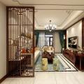 玄关家用屏风镂空隔断墙 客厅新中式背景墙实木花格格栅 仿古窗_592