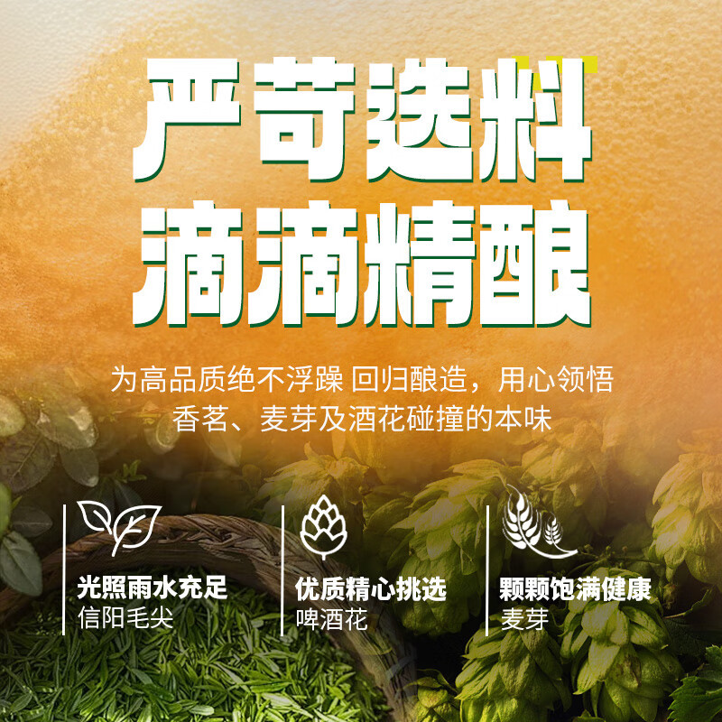 轩博 鲜斧12°P信阳毛尖啤酒精酿中式茶啤大桶原浆 1000ml*3桶 整箱