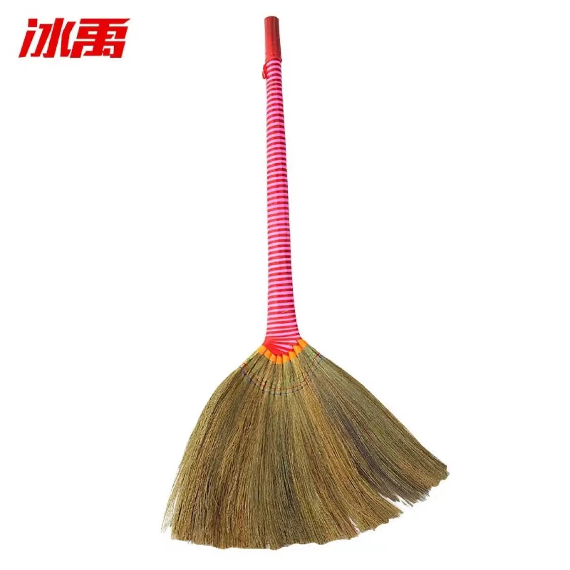 冰禹 BY-275 手工芒草扫帚 植物芒草扫把 学校商超清洁芒花笤帚 清洁扫帚 间色彩柄芒草扫帚