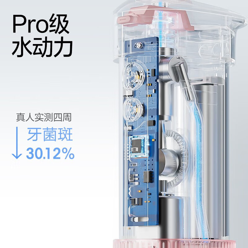 素士便携抽拉式冲牙器 W1 樱花粉 标准高清大图