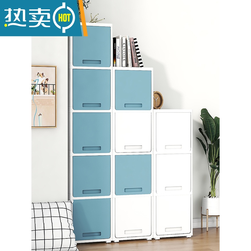 敬平客厅零食置物架收纳客厅网红卧室架子翻盖收纳柜玩具小推车储物柜高清大图