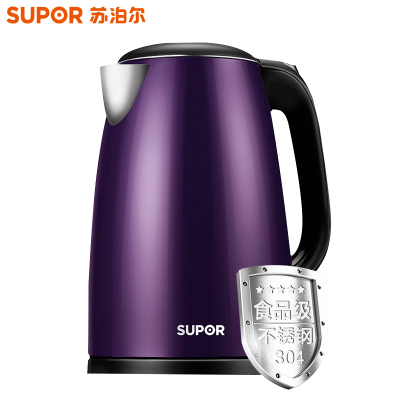 苏泊尔(SUPOR)电水壶SWF15E06A无缝内胆 304不锈钢 双层保温防烫 食品级不锈钢 品牌温控器 快速沸腾