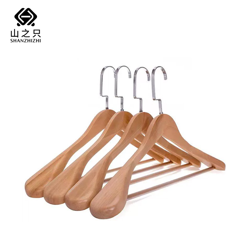 山之只 实木加宽衣架 44.5cm 个高清大图