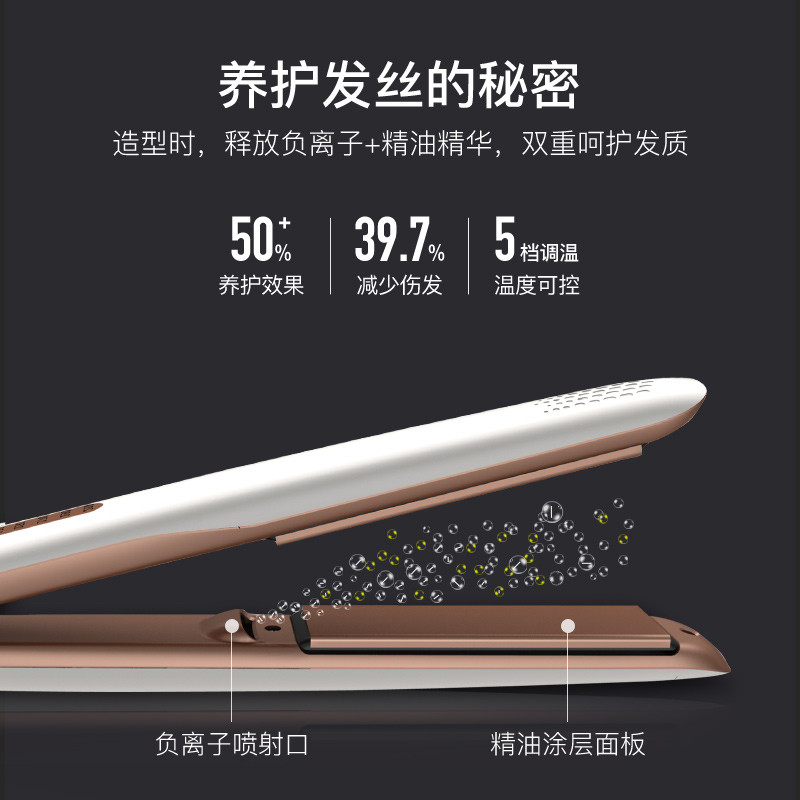 lena夹板直发卷发两用内扣负离子拉直板夹刘海直发器不伤发熨板女LN-508高清大图
