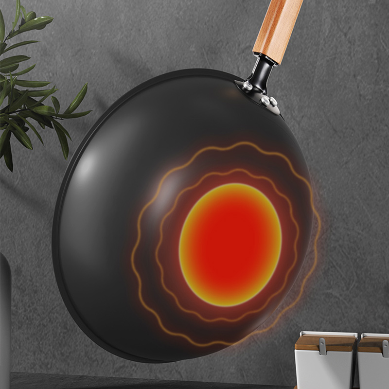 康巴赫深氮防锈精铁炒锅 KGS-C32B 32cm（单位：个）高清大图