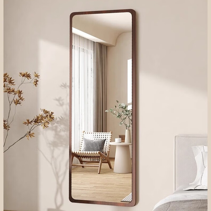 亮电 木质镜子全身镜贴墙自粘壁挂穿衣镜落地镜高清试衣镜挂墙大镜子(计价单位:台)高清大图