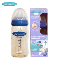 兰思诺 自然波浪宽口PPSU奶瓶 240ml
