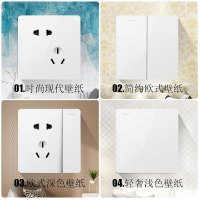 DELIXI德力西开关插座86型家用暗装墙壁单开双控1开5孔10A电源插座开关带插座一开五孔CD821时尚白