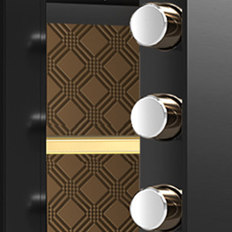 臻远 ZY40618091 小型保险柜密码保险箱全钢防盗保管箱 45cm黑色指纹密码款高清大图