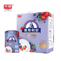 11月新货 光明莫斯利安甄选果粒蓝莓草莓酸牛奶礼盒195g*10盒常温老酸奶(蓝莓+草莓)