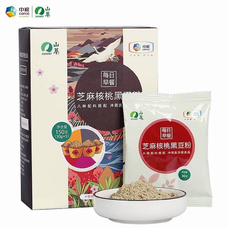 中粮山萃芝麻核桃黑豆粉150克(30g*5)*2盒
