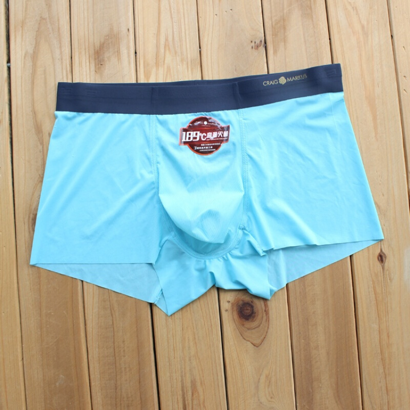痕高端锦纶冰丝男士内裤cm平角内裤短裤