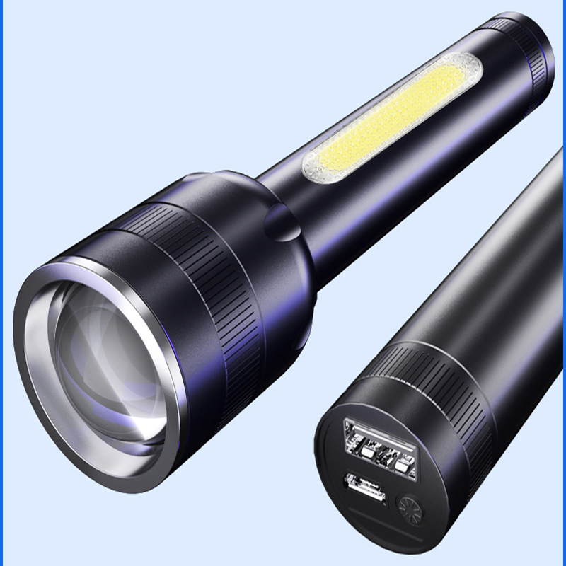 曾庆伟t6新款led强光多功能手电筒usb充电户外照明个