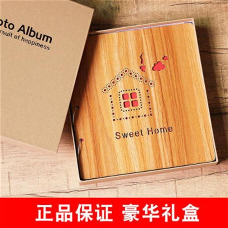 家庭宝宝成长碎花手工照片情侣六寸相片张宝像册混合明信片可爱册页洗照片封面可放6寸