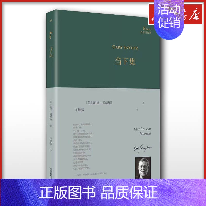 当下集 【正版】当下集 巴别塔诗典系列精装本 加里斯奈德 现代当代文学外国诗歌 文轩书店图书书籍书 人民文学出版
