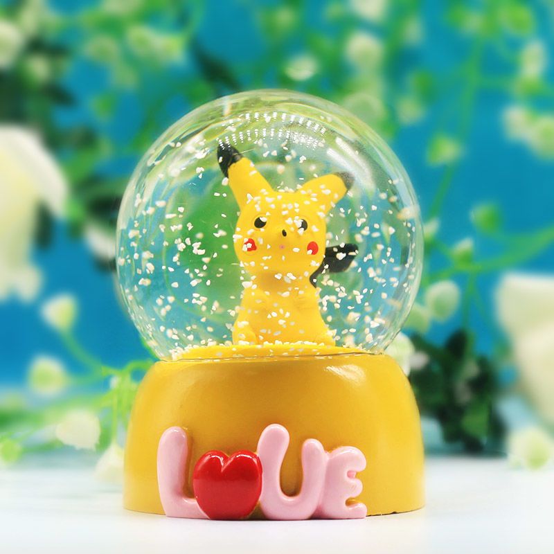 新款可爱皮卡丘发光水晶球摆件送闺蜜男女孩教师节开学日生日礼物小号
