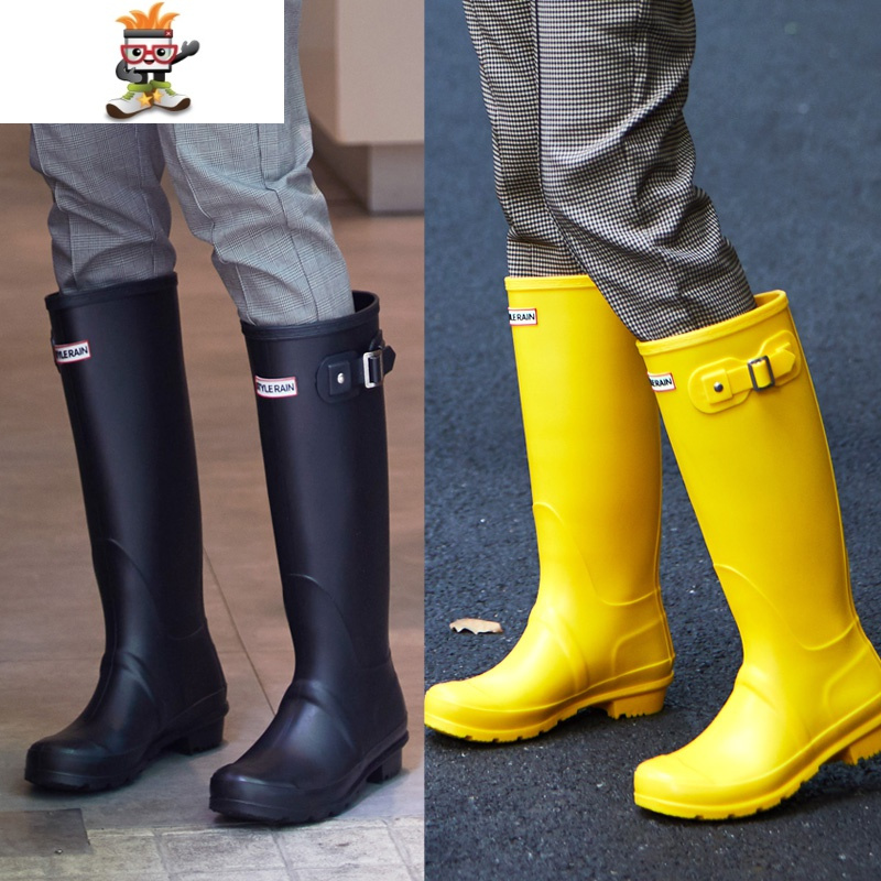 水鞋女雨靴长筒时尚款外穿高筒胶鞋可爱防滑套鞋防水成人女士雨鞋闪潮
